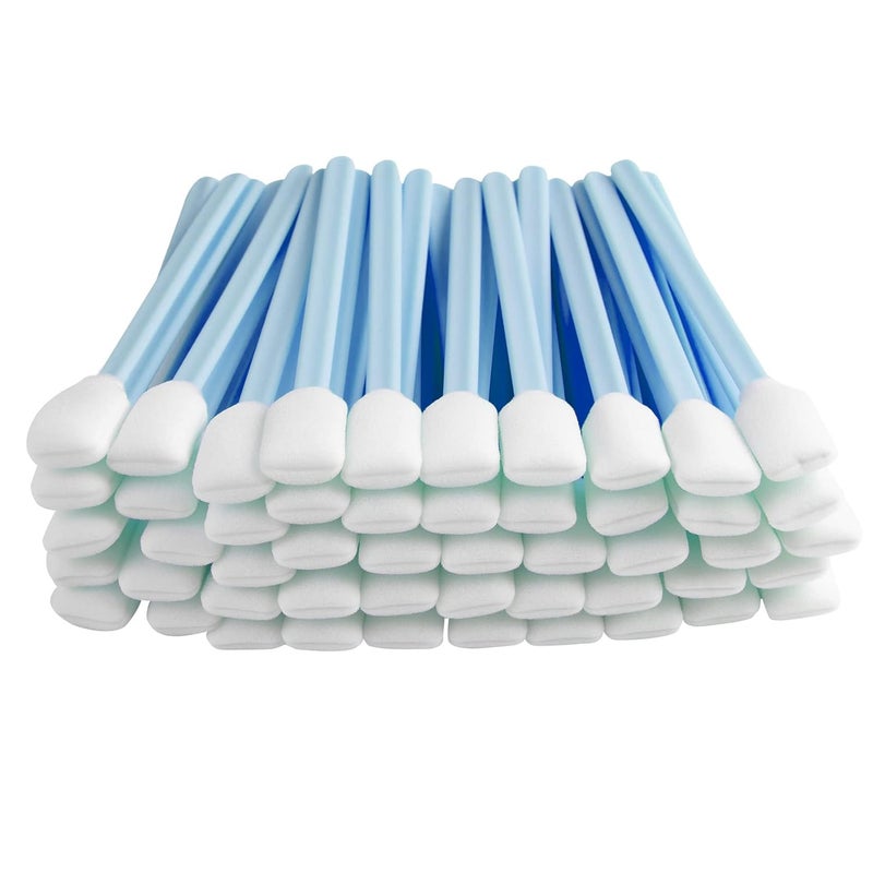 BIHYM Foam Printer Cleaning Swabs Sticks - Square Lint-Free Foam Tip Swab for Camera, Inkjet Printer, Painting, Optics Lens Equipment (100PCS) - Image 1